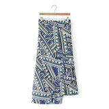 Women Skirt High Waist Slit Hip Skirt Beach Skirt