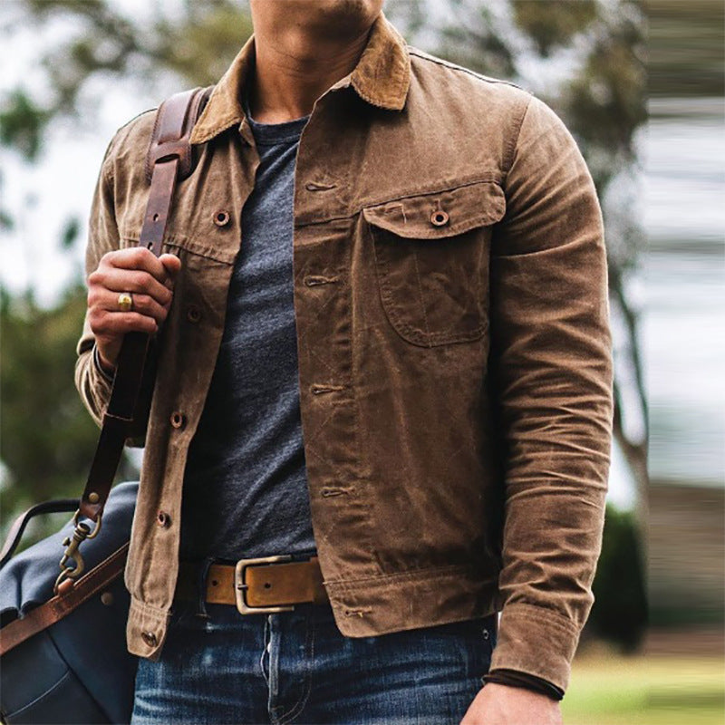 Men Jack Men's Casual Trend Cardigan Jacket Coat