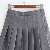 Women Skirt High Waist Pleated Skirt Skirt
