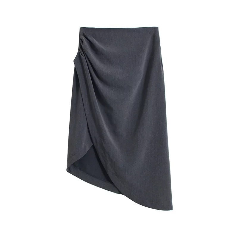 Women Skirt High Waist Slit Slim Fit Slimming Sheath Skirt