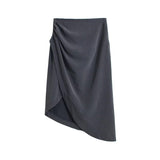 Women Skirt High Waist Slit Slim Fit Slimming Sheath Skirt