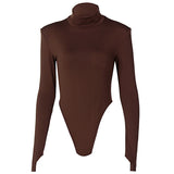 Women Jumpsuit Summer Sexy Backless Long Sleeves Turtleneck Jumpsuit