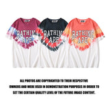 Bathing Ape T Shirt Ape Head Tie-Dye T-shirt Short Sleeve