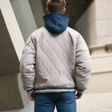 Men Jacket Two Pieces Hooded Cotton Jacket Men
