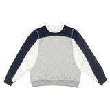 Hip-hop hoodie american high street patchworkcontrast colorpatchworktrendylooseeasiest for match round neck sweatshirt
