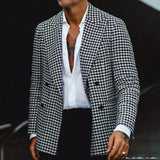 Men Suits Vests All-Matching Slim Fit Plaid Leisure Suit Men