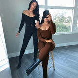 Women Jumpsuit Summer Fashion Long Sleeve Slim Fit