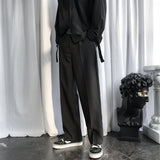 Men Sweatpants Men's Loose Straight Wide Leg Autumn and Winter Casual Pants