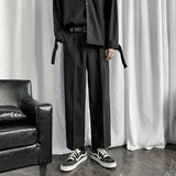 Men Sweatpants Men's Loose Straight Wide Leg Autumn and Winter Casual Pants