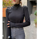 Women Long Sleeve Shirt Autumn and Winter Undershirt Long Sleeve