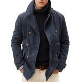 Men Jack Casual Fashion Open Lining Solid Color Coat Men