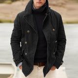 Men Jack Casual Fashion Open Lining Solid Color Coat Men