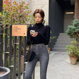Women Long Sleeve Shirt Autumn and Winter Undershirt Long Sleeve