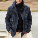 Men Jack Casual Fashion Open Lining Solid Color Coat Men