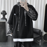 Men Hoodie Hooded Sweater Men Autumn and Winter Wild Hong Kong Style Loose