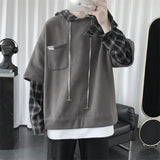 Men Hoodie Hooded Sweater Men Autumn and Winter Wild Hong Kong Style Loose