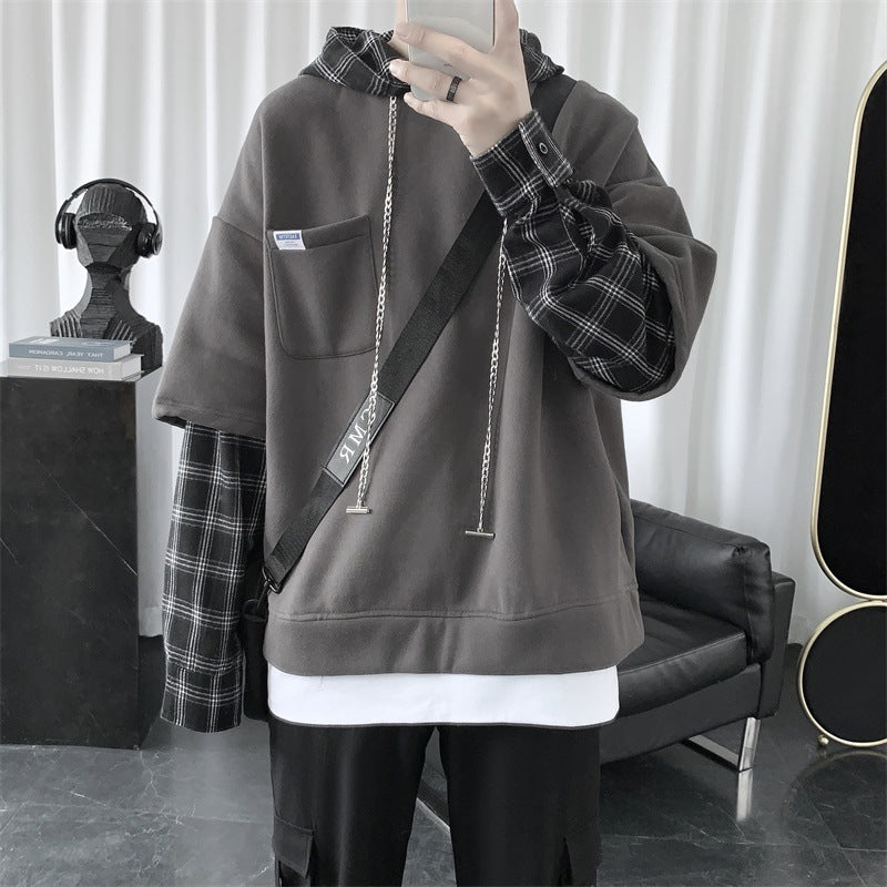 Men Hoodie Hooded Sweater Men Autumn and Winter Loose