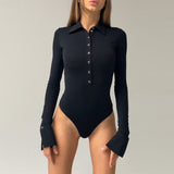 Women Jumpsuit Women's Spring Clothing Lapel Long Sleeve Jumpsuit