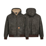 Unisex Down Jacket Winter Lamb Feather Vintage Thermal Jacket