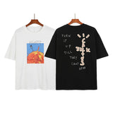 Travis Scott T-Shirt Travis Scott Cactus Jack Short Sleeve Hip Hop Loose T-Shirt