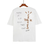 Travis Scott T-Shirt Travis Scott Cactus Jack Short Sleeve Hip Hop Loose T-Shirt
