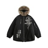 Unisex Down Jacket Men's Winter Fur Collar Jacket