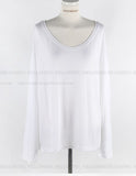 Women Long Sleeve Shirt Women's Autumn and Winter Loose round Neck Upper Clothes Long Sleeves T-shirt