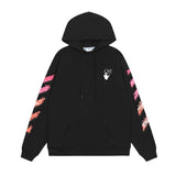 Off OW White Hoodie pink ribbon