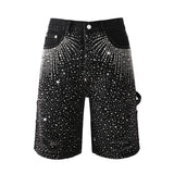 Purple Brand Denim Shorts Rhinestones