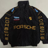 F1 Racing Suit Racing Suit College Style/Retro Style Autumn and Winter Cotton-Padded Coat Full Embroidery