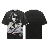 Men's t-shirt with rhinestone print, 100% cotton print