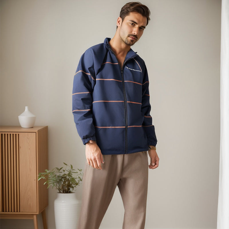 Men Jacket Men's Loose Printed Casual Jacket