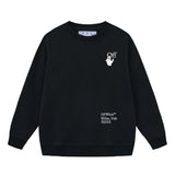Off OW White Sweatshirt Oil painting of a girl playing the piano