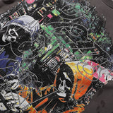 Bkys hot diamond washed pure cotton direct injection hip hop printed t-shirt g