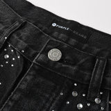 Purple Brand Denim Shorts rhinestone