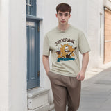 Men T Shirts Vintage Cartoon Printed Short Sleeve T-shirt