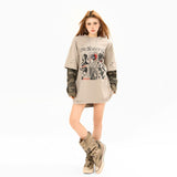Unisex long-sleeved shirt men's autum camouflage fake two-piece