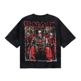 Bkys american hot diamond washed pure cotton t-shirt g direct injection printing