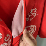 Mixed Emotion T-Shirt Embroidered Lapel Short Sleeve Shorts