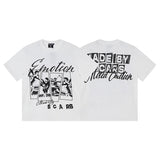 Mixed emotion men's t-shirt - short sleeve, hotfix rhinestone print, 100% cotton