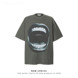 American vintage street T-shirt retro men loose summer