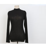 Women's Long Sleeve Shirt Top Turtleneck Bottoming Shirt T-shirt Women's Clothing