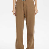 Unisex Pants Autumn Washed Button Casual Pants