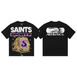 Men's t-shirt short sleeve hip hop printing g pure cotton printing hot diamond