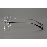 CHH Chrome Hearts Glasses Ultra Light Titanium Frameless Wide Myopia Glasses Frame