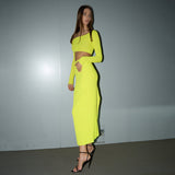 Women Cargo Pants Long Sleeve Top and Skirt Suit