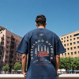 Men T Shirts Summer Vintage Print Short Sleeves T-shirt Men and Women
