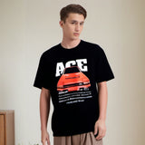 Men T Shirts Vintage Print Short Sleeves T-shirt Men