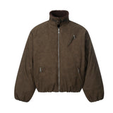 Unisex Down Jacket Winter Lamb Fleece Cotton Jacket