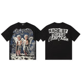 Men's t-shirt with rhinestone print, 100% cotton, american vintage style